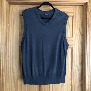 Irreverent men’s sweater vest in gray - Large